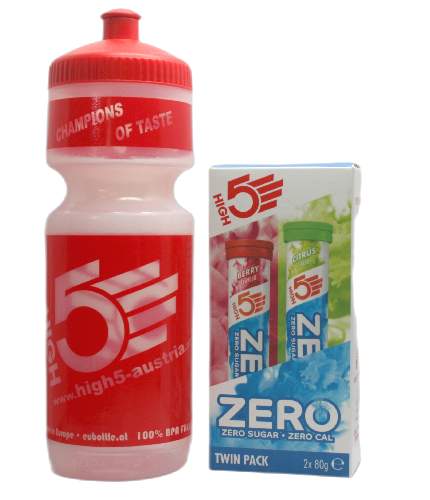 HIGH5 ZERO 2x20 Stk, Berry+Citrus + Trinkflasche Vorteilsset