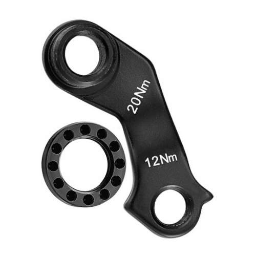 Dropout #0416All Union derailleur hangers are 100% identical to the original ones and come from the same frame manufacturer.Holes: 1-Hole
Position: Outside
Mount: M16
Distance: 45 mm
We suggest to order 2 Dropouts, so you have next time one in spare and have no waiting time.